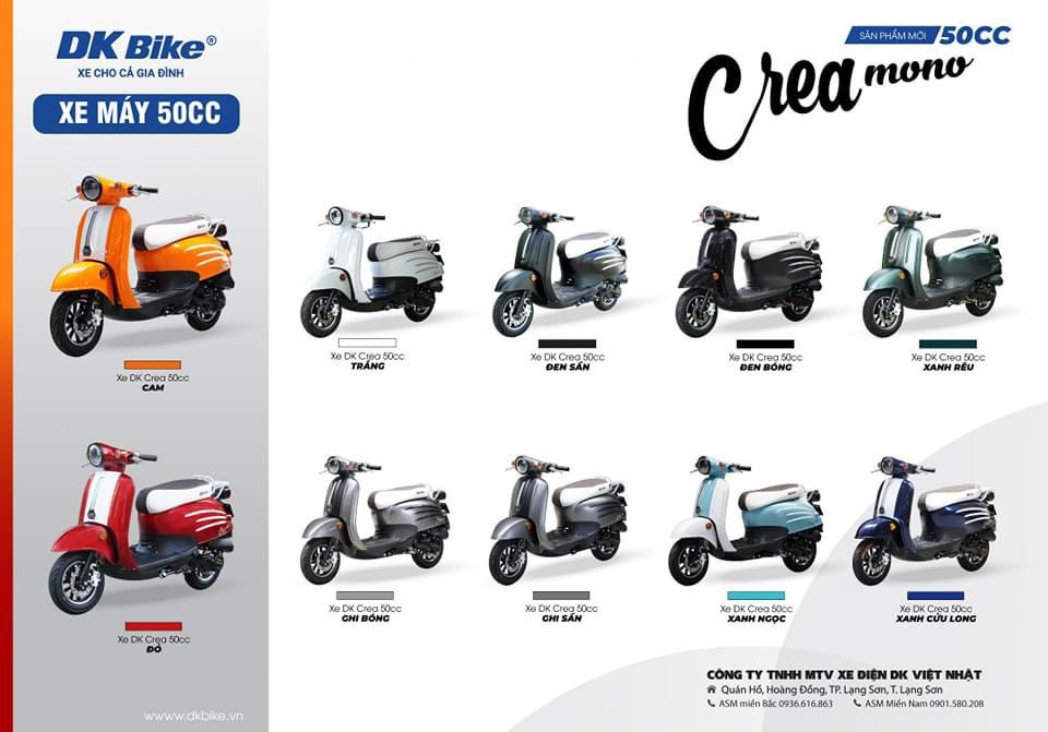 Xe Máy Điện DK Crea Mono 50CC Giá Bán Bao Nhiêu?