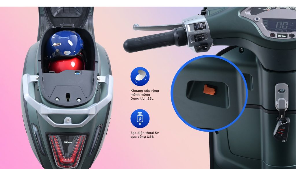 DK Roma Si Cốp xe có khoang rộng mênh mông