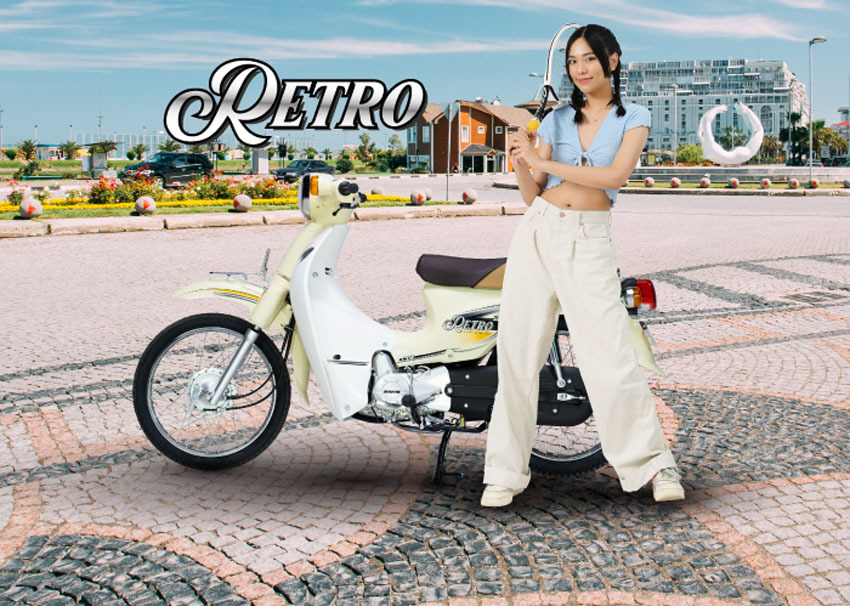 Retro 50cc Kiểu dáng vượt trội.